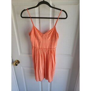 Wilfred (Aritzia) Orange 100% Silk summer sun dress Sz 4